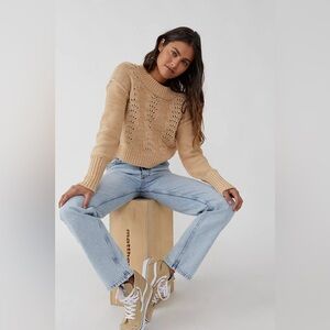 Free People Bell Song Pullover in sandcastle